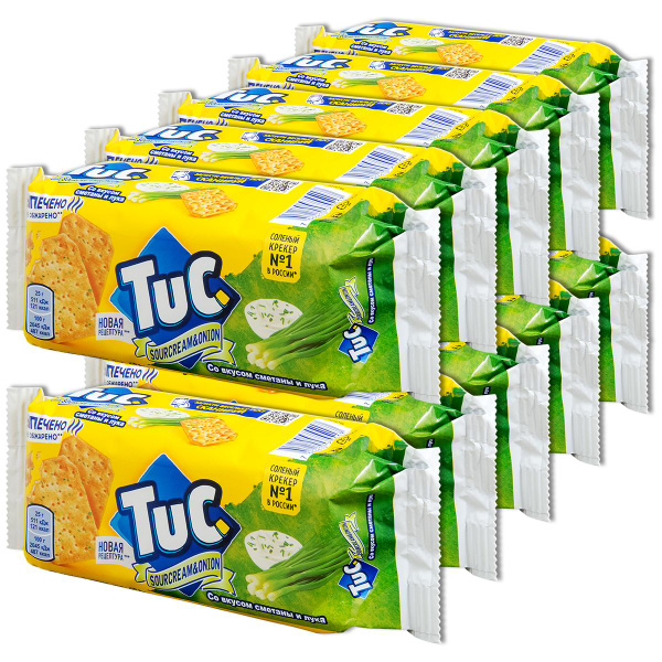 Крекер TUC Сметана и лук соленый, 100 г, 10 уп. - купить с доставкой по ...