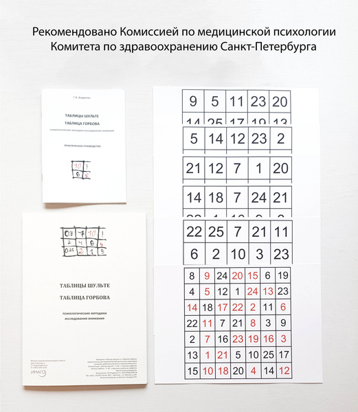 Методика "Таблицы Шульте + Таблица Горбова" - купить с доставкой по ...