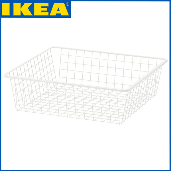 Корзина для хранения вещей IKEA (ИКЕА) 53,8х15х51 см, цвет белый, 1 шт ...