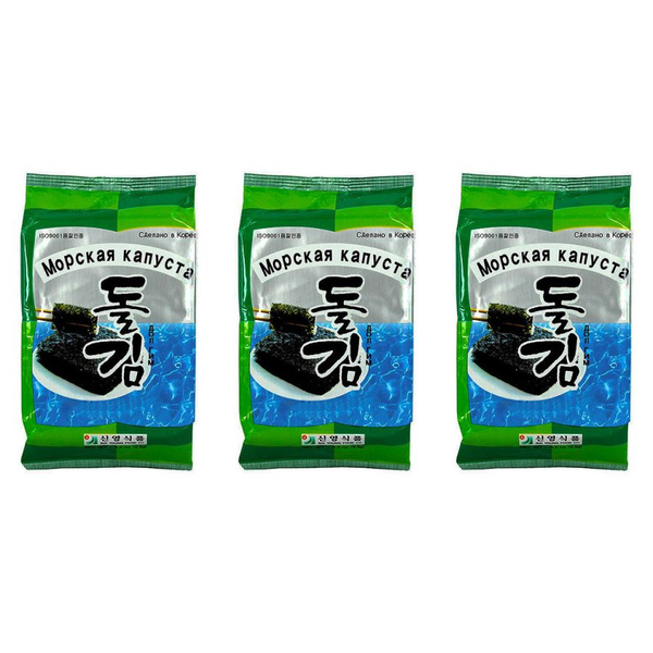 Морская капуста обжаренная Дол Гим, 3 шт. по 6,5 г - купить с доставкой ...