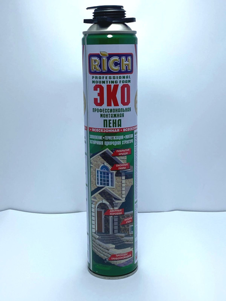 Профессиональная монтажная пена RICH Пена Полиуретановая Всесезонная ...