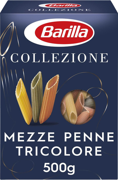 Макароны Barilla Collezione Mezze Penne Tricolore 500г - купить с ...