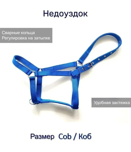 Недоуздок для лошади COB/КОБ синий - купить с доставкой по выгодным ...