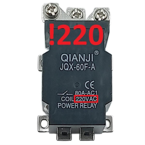 Силовое реле Qianji JQX-60F-A-220 управление 220VAC, контакты 250В 80А ...