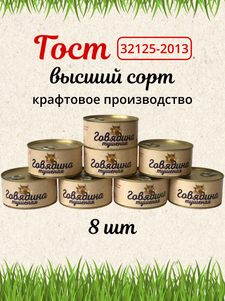 Тушенка говяжья ГОСТ/мясо говяжье - купить с доставкой по выгодным ...