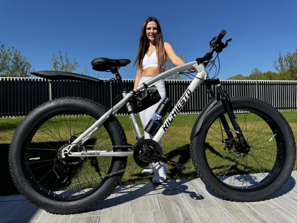 Велосипед фэтбайк Fatbike Richiesto 26" горный Взрослый Подростковый 21 ...