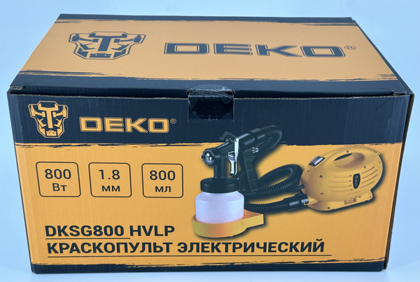 Электрический краскопульт DEKO Краскопульт сетевой DKSG800 HVLP, 800 Вт ...