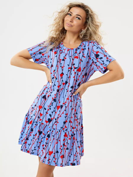 Платье Женский «Ton v Ton» фиолетовый Домашний, Повседневный Короткий ...