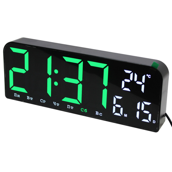 Красивые настольно/настенные часы с большими цифрами, календарём и ...