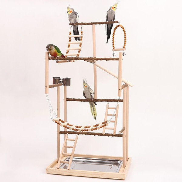 Интерактивная игровая площадка Parrot из массива дерева с лестницей и ...