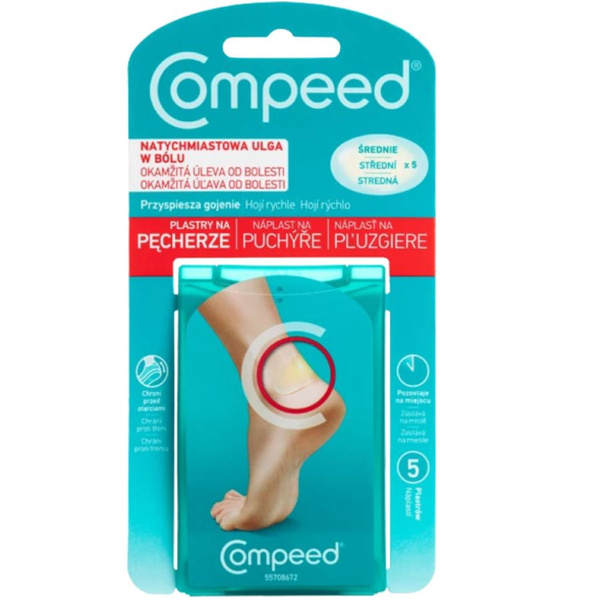 Мозольный пластырь Compeed от влажных мозолей на ногах, 5 шт. купить на ...