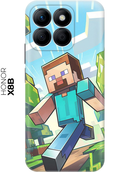 Силиконовый чехол на Honor X8b с принтом "Майнкрафт" - купить с ...
