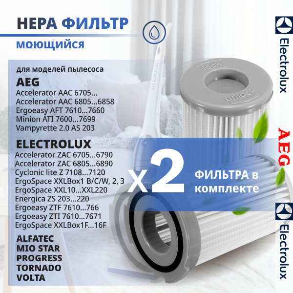 Фильтр моющийся для пылесоса Electrolux, AEG (Электролюкс, АЕГ), арт ...