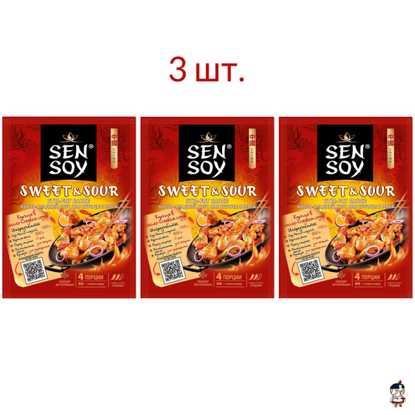 Sen Soy Соус для приготовления "Кисло-сладкий", 120 г * 3 шт. - купить ...