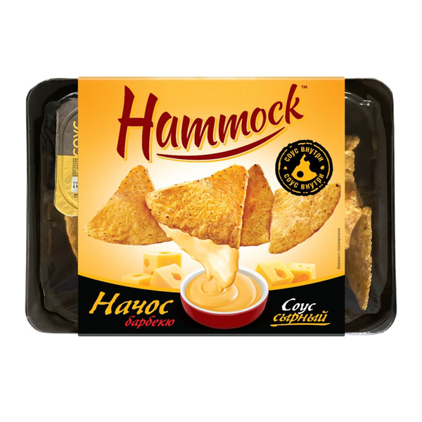 Чипсы кукурузные Hammock со вкусом барбекю с вложением соуса ...