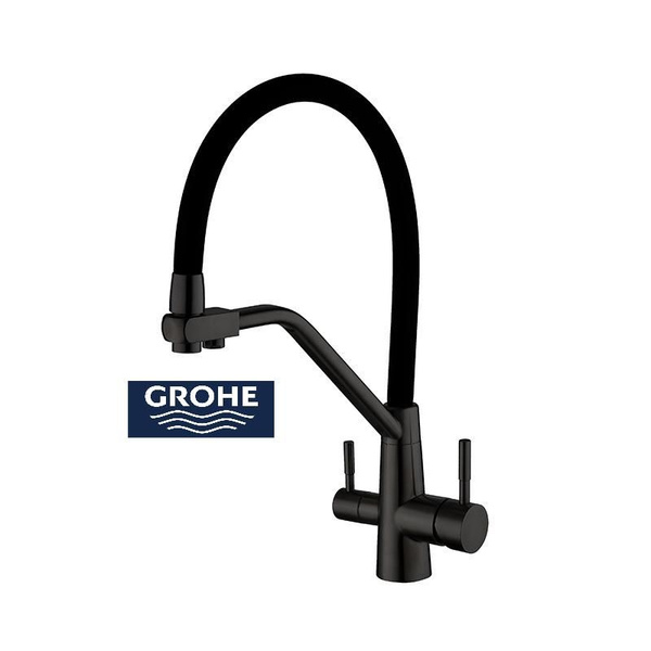 Кухонный смеситель GROHE с гибким изливом и фильтром для питьевой воды ...