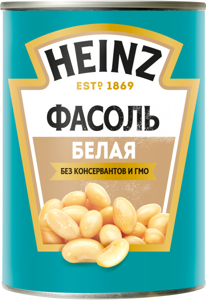 Фасоль консервированная HEINZ Белая в собственном соку, 400г - купить с ...