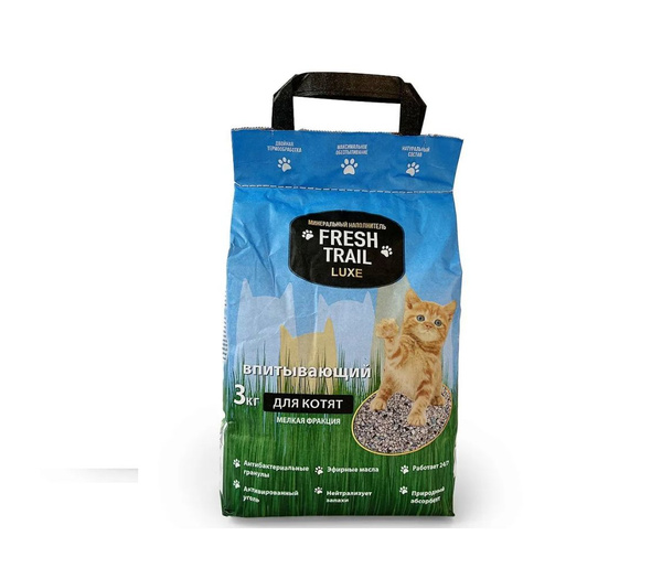 Fresh Trail Наполнитель Минеральный Впитывающий Без отдушки 3000г ...