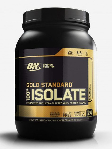 Протеин Gold Standard 100% Isolate (720 г) - Ваниль черный - купить с ...