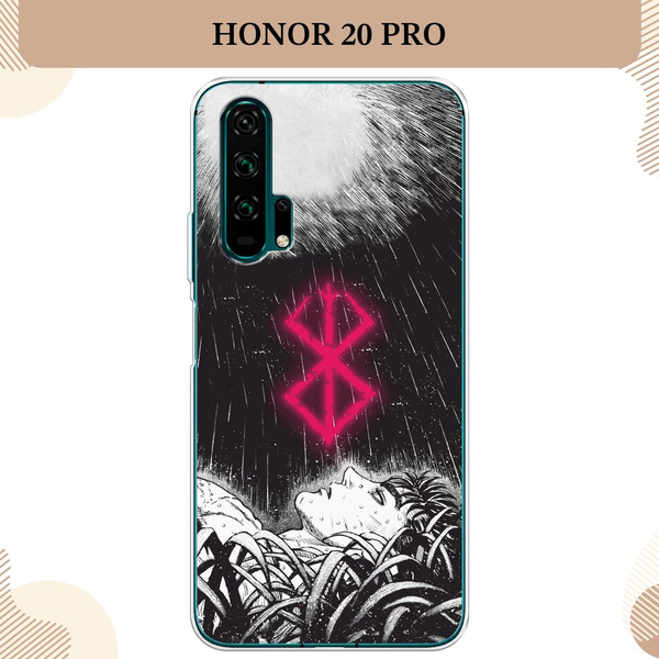 Силиконовый чехол на Honor 20 Pro / Хонор 20 Про аниме Берсерк, Гатс ...