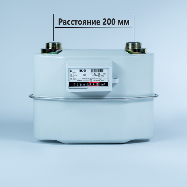 Счетчик газа BK G6, правый, 2025 год, межосевое 200 мм купить на OZON ...