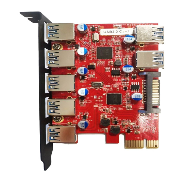 PCI-E - Type-C (2), Type-A (5) Карта Расширения USB 3.0 PCI Express ...