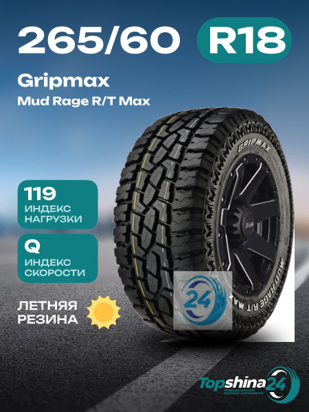 Шины для легковых автомобилей Gripmax 265/60 18 Лето Нешипованные ...