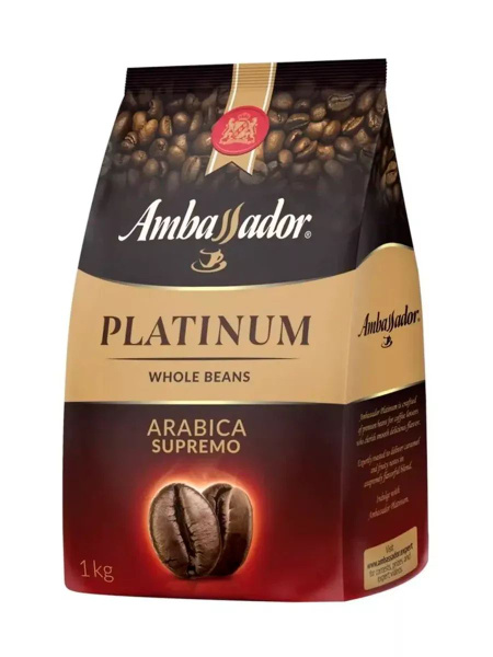 Кофе в зернах Амбассадор Platinum 1кг купить на OZON по низкой цене ...