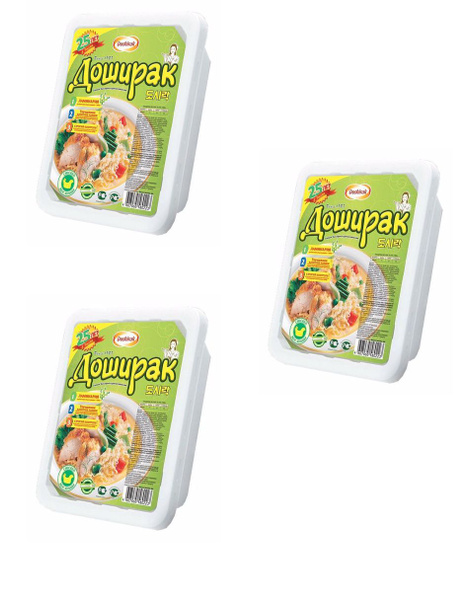 Характеристики Лапша с курицей, Доширак, 3 шт. по 90 г, Россия ...