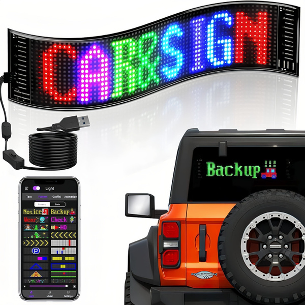 Гибкая Бегущая строка разноцветная (120*590мм RGB SMD) светодиодный led ...