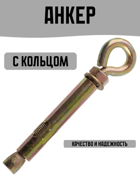 Анкер с кольцом 14x100 мм купить на OZON по низкой цене (1739921423)