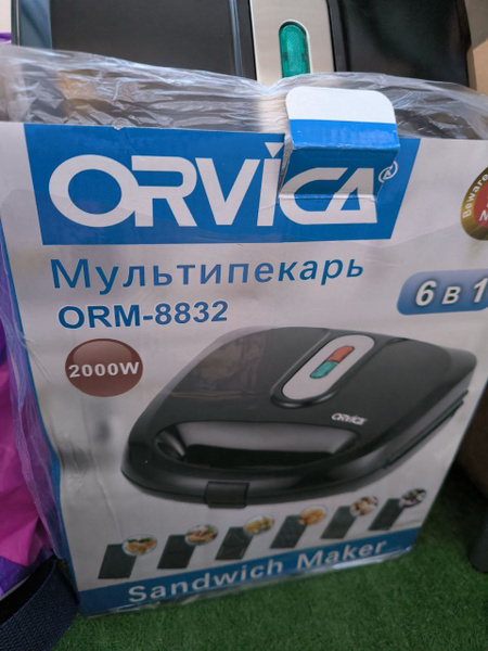 Мультипекарь 6 в 1 со съёмными панелями. Вафельница, бутербродница ...