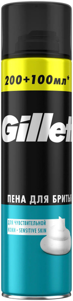 Gillette Пена для бритья Sensitive, для чувствительной кожи, 300 мл ...