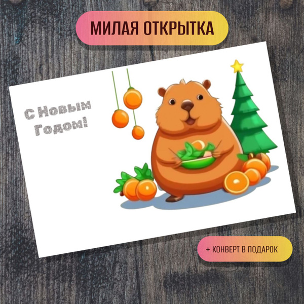 Поздравительная открытка на праздник ''С Новым Годом'' купить c ...