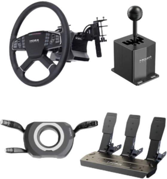 Руль игрового грузовика Moza R5 с тремя педалями +HGP + комбинированный ...