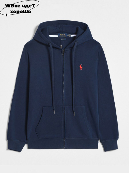 Толстовка Мужской Polo Ralph Lauren темно-синий Хлопок, размер 42 ...