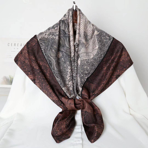 Платок Fashion Miss Платок косынка на голову и шею шелковый купить на ...