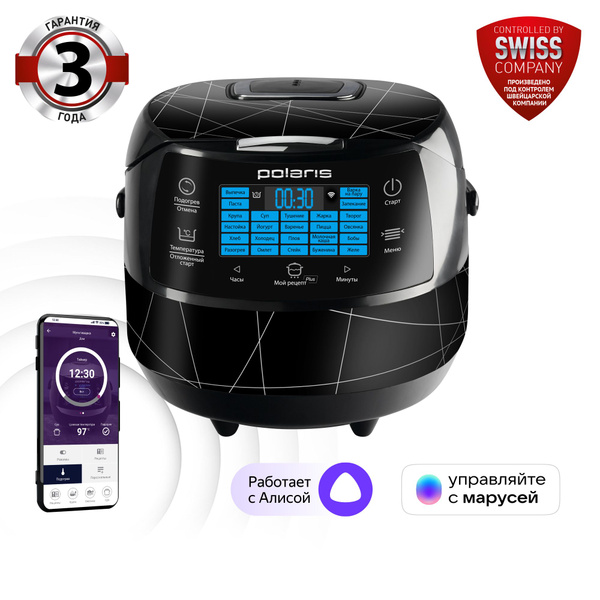 Polaris PMC 5017 Wi-Fi IQ Home Мультиварка, 5 л, 860 Вт, 75 ...