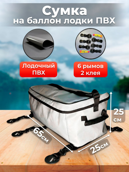 Сумка на баллон лодки ПВХ, серая купить на OZON по низкой цене (1883567683)
