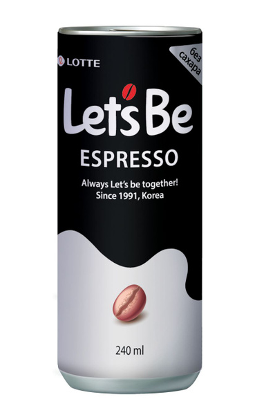 Кофейный напиток Lotte Let's Be Espresso, (30 шт. по 240 мл) купить на ...