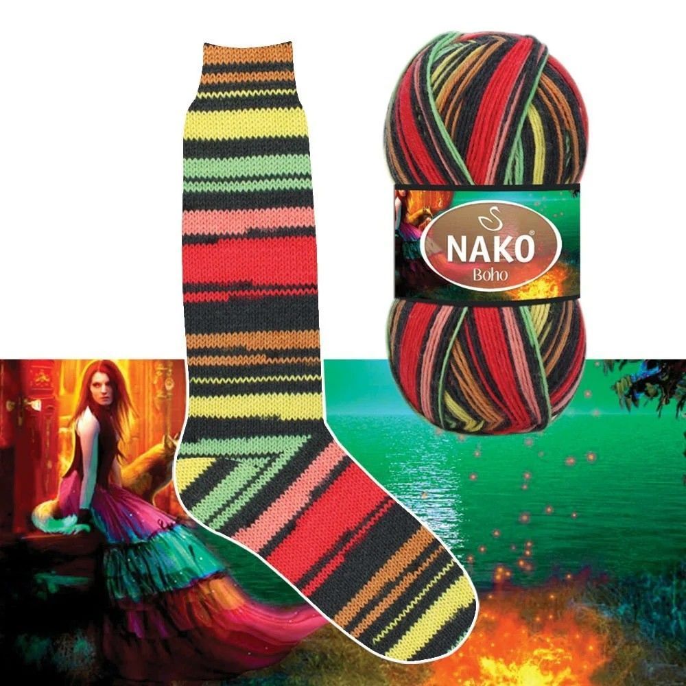 Пряжа Nako Boho Desen Купить