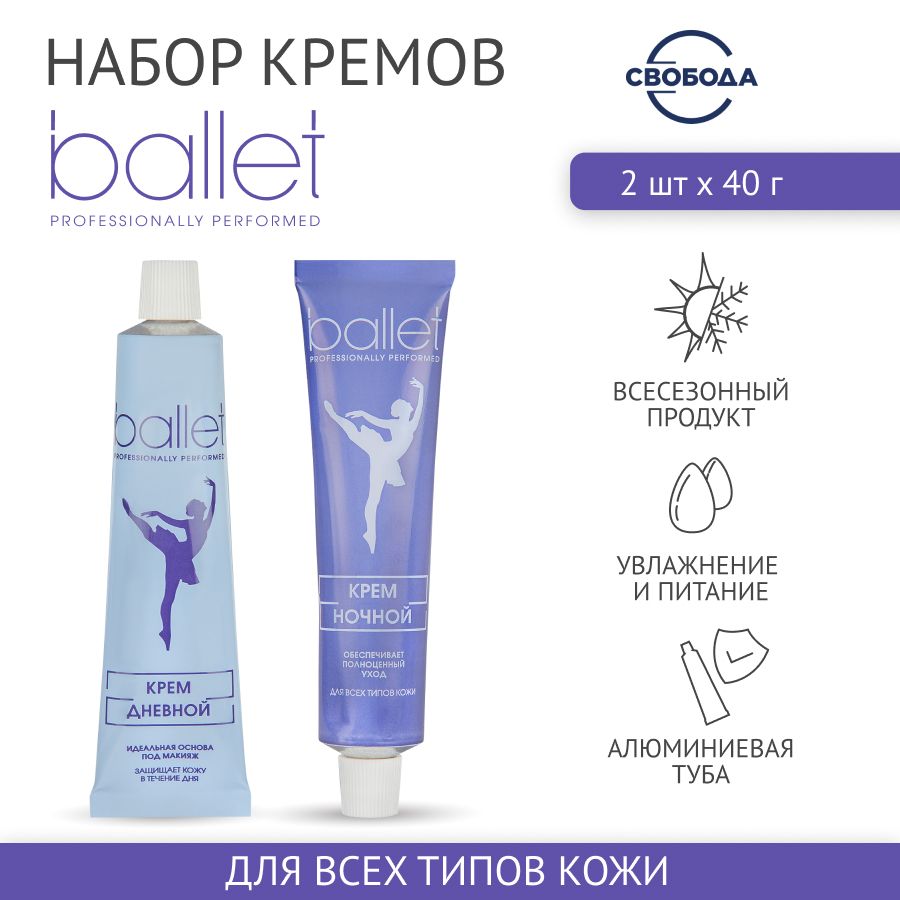 Крем для лица СВОБОДА Набор Ballet дневной ночной, 2 шт. по 40 гр.