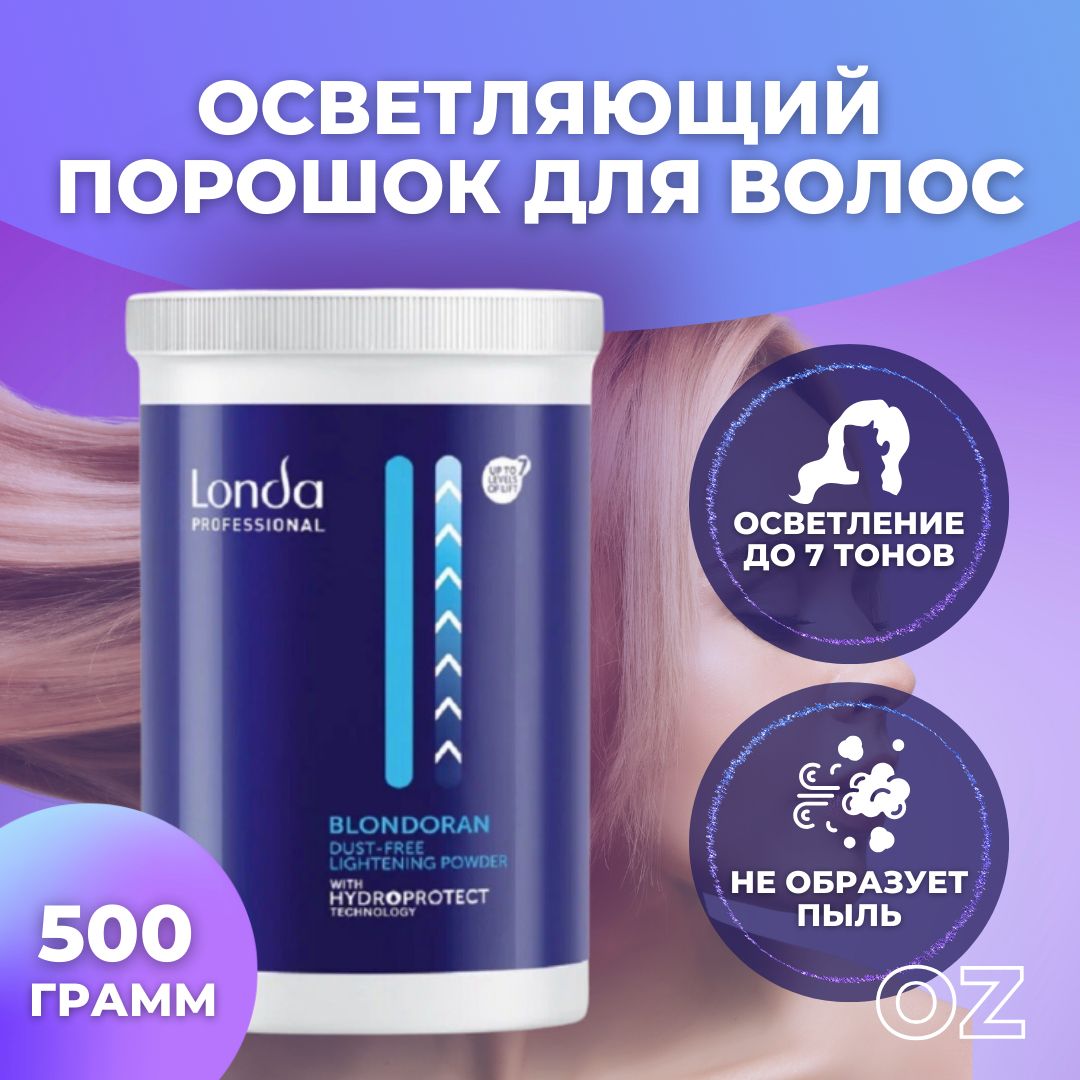 Londa Professional Осветлитель для волос BLONDORAN до 7 тонов, 500 г / Лонда Блондоран пудра обесцвечивающая для волос, профессиональный обесцвечивающий порошок, осветлитель, супра