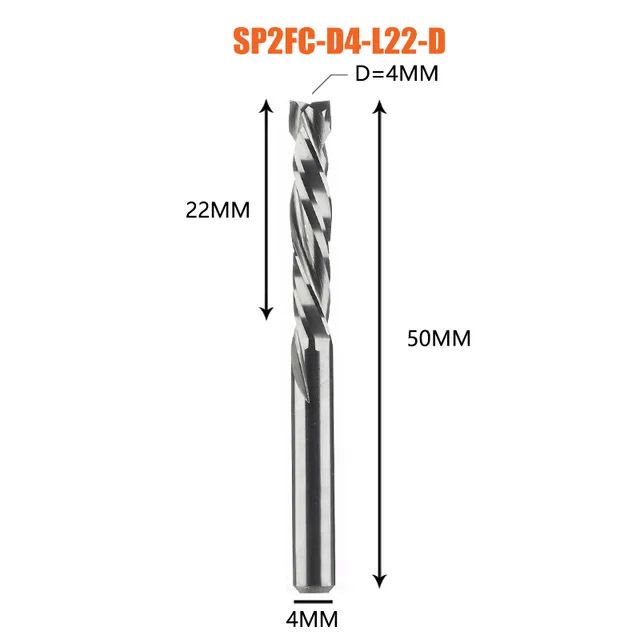 Dreaniqueкомпрессионнаяфрезаподеревудлячпу(4х22х50х4Z2)SP2FC-D4.0-L2239743