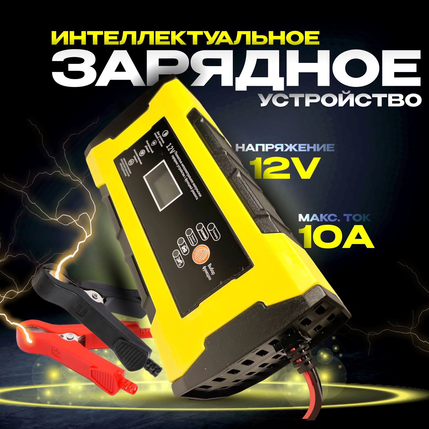 Интеллектуальное импульсное восстановительное зарядное устройство, 12V-10А