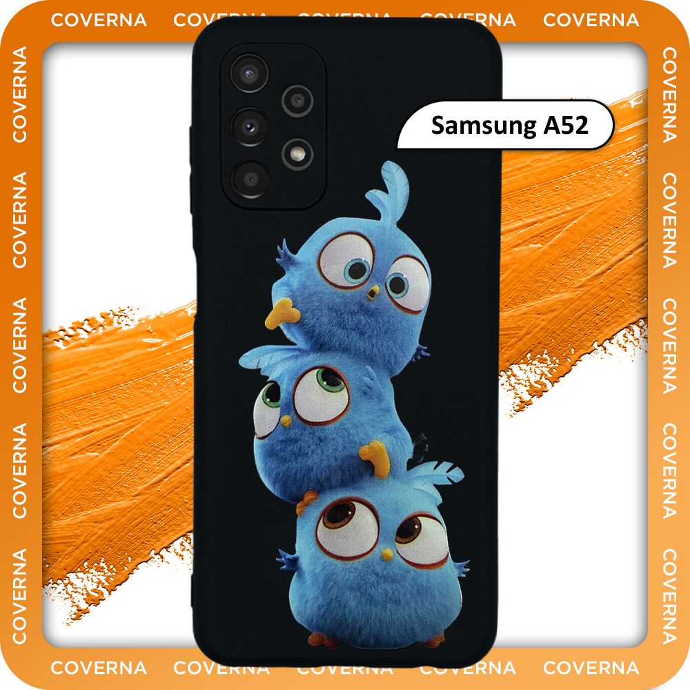 ЧехолсиликоновыйсрисункомAngryBirdsнаSamsungA52,дляСамсунгА52