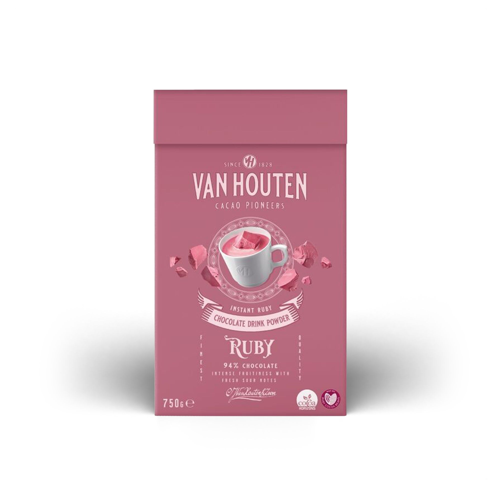 Горячий шоколад рубиновый растворимый Ruby Chocolate Drink Van Houten (0,75 кг)