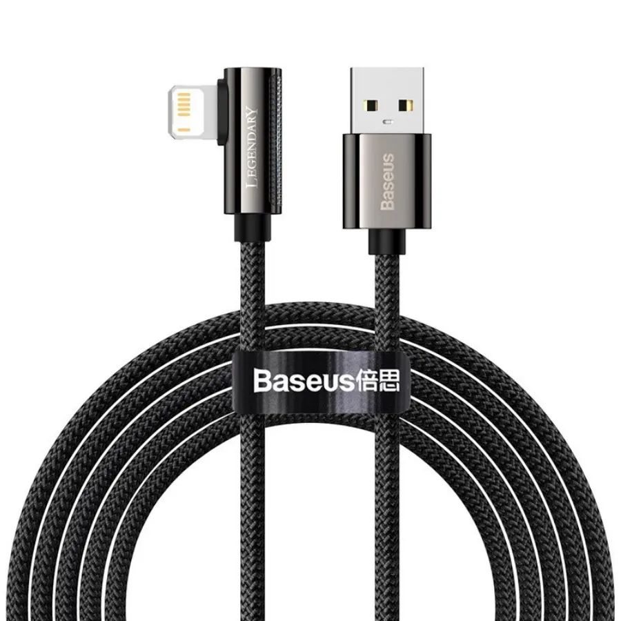 Кабель Apple Lightning Baseus Baseus Legend Series Elbow Fast Charging Data  Cable USB to iP 2.4A 1m Black - купить по низкой цене в интернет-магазине  OZON (1472507237)