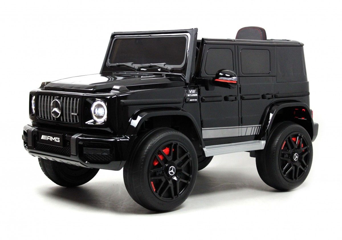 Детский электромобиль Rivertoys Mercedes-Benz G63 4WD (K999KK) черный глянец (ЛИЦЕНЗИОННАЯ МОДЕЛЬ) с дистанционным управлением, полноприводный