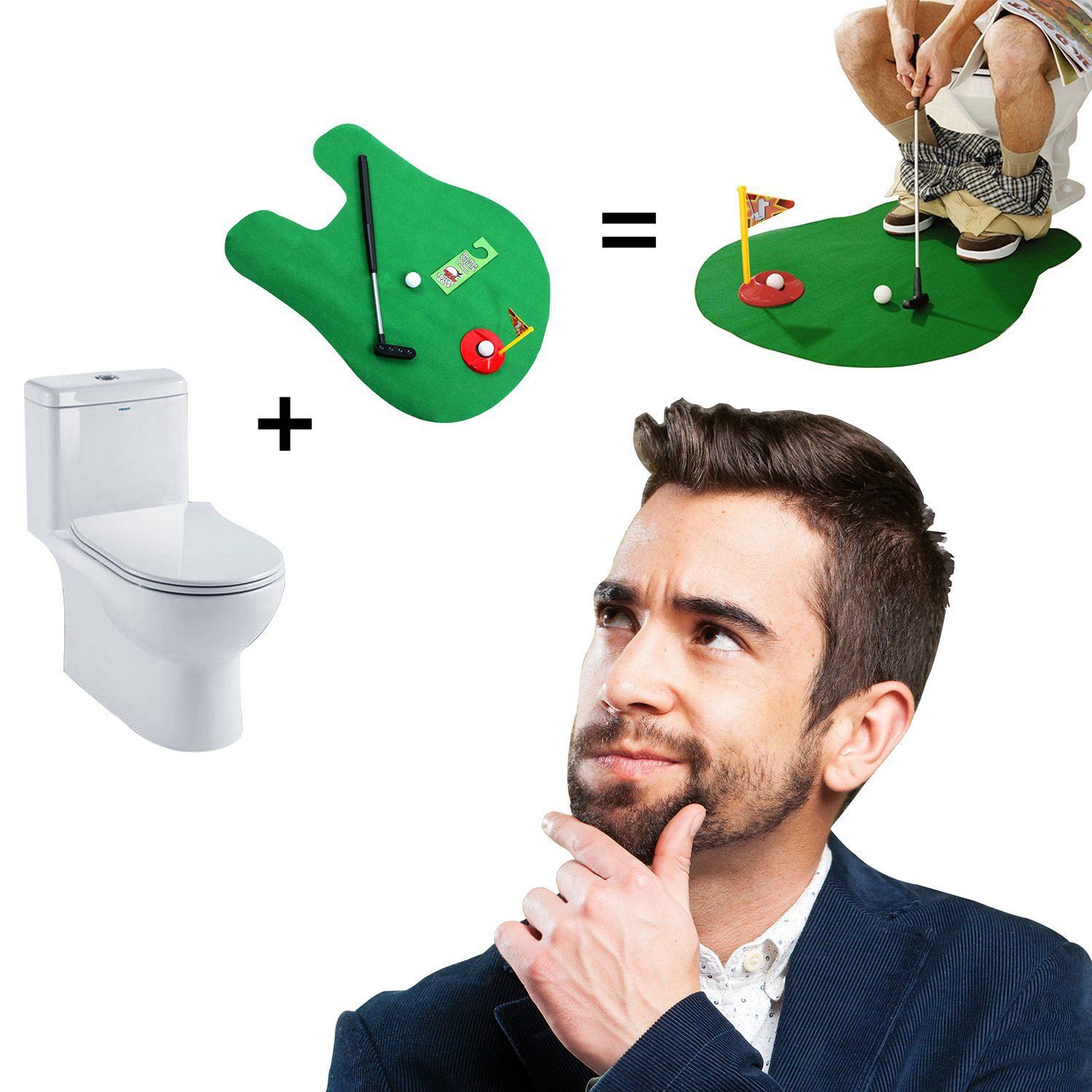 Гольф для туалета Golf Toilet, прикол, подарок - купить с доставкой по ...
